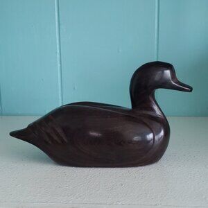 Wooded Carved and Polished Duck